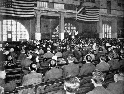 Catholic Mass at Ellis Island.