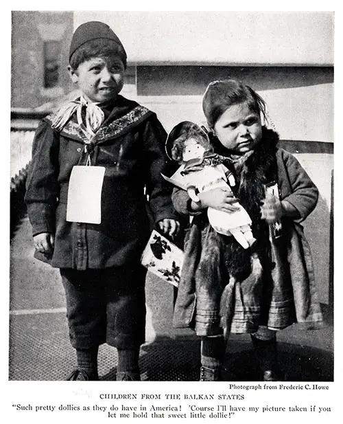 Immigrant Children from the Balkan States at Ellis Island.