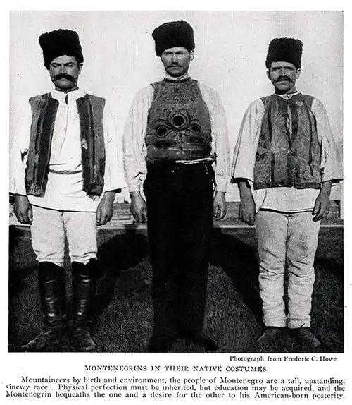 Montenegrins In Their Native Costumes at Ellis Island.