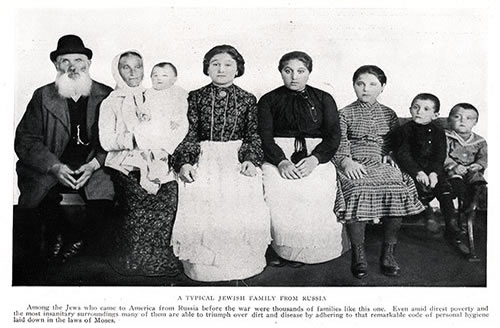 A Typical Russian Jewish Immigrant Family at Ellis Island.