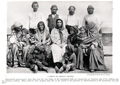 A Group of Serbian Gypsies at Ellis Island.