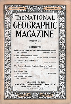 GGA Image ID # 1a01f1d404 Front Cover, The National Geographic Magazine, Volume XXXIV, Number Two, August 1918.