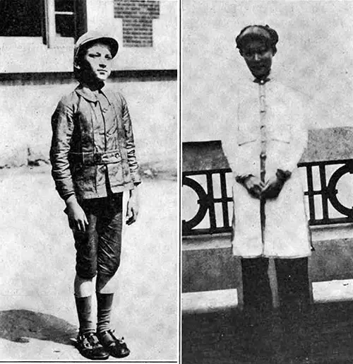 A Russian Jewish Boy, Just Landed (l) and A Chinese Girl in the Detention Quarters.