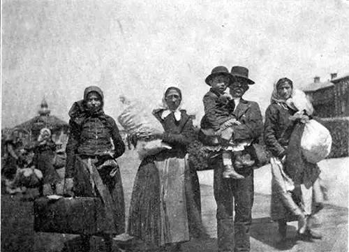 Immigrant Family's First Photograph Taken at Ellis Island.