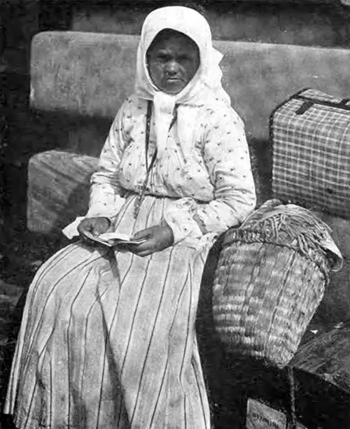 Immigrant Woman from Holland at Ellis Island.