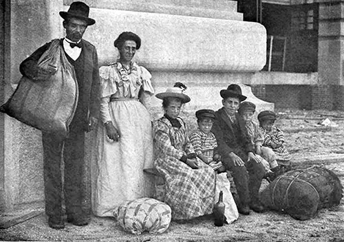 Released Italians Waiting for the Boat to Take Them to New York.