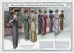 What the Glass of Fashion reveals for the Fall and Winter 1912.