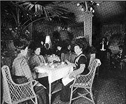 Ladies Enjoy Socializing in the Tea Room of a Hamburg-American Ocean Liner.