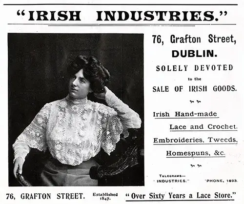 Irish Industries Advertisement from 1908