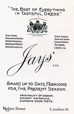 1906 Advertisement - Jays' Limited of London