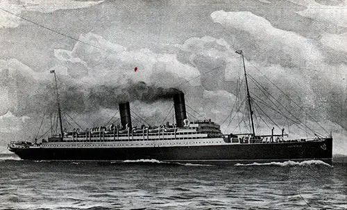 RMS Carmania Shown at Sea.