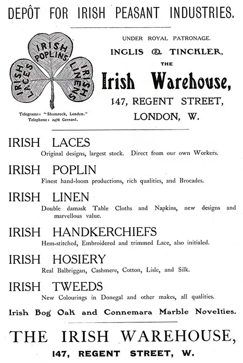 Inglis and Tinckler's Irish Warehouse