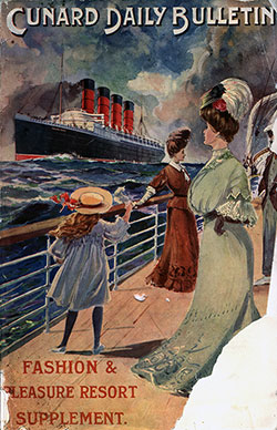 Front Cover of the Cunard Daily Bulletin Fashion & Pleasure Resort Supplement for 1907