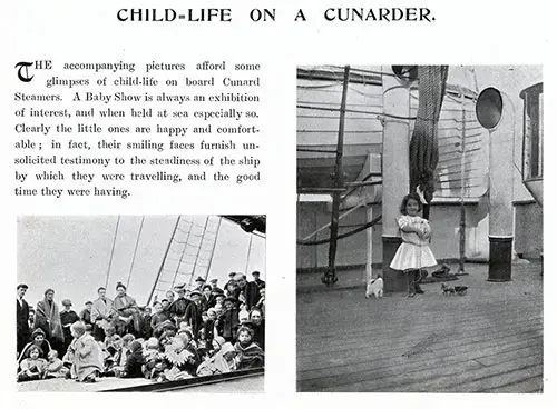 Child-Life on a Cunarder from the Cunard Daily Bulletin, RMS Ivernia Edition for Wednesday, 28 June 1905.