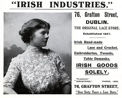 Advertisement, Irish Industries of Dublin.