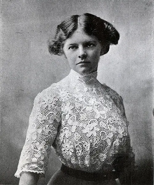 Women wearing fine lace blouse - Irish Industries 1910