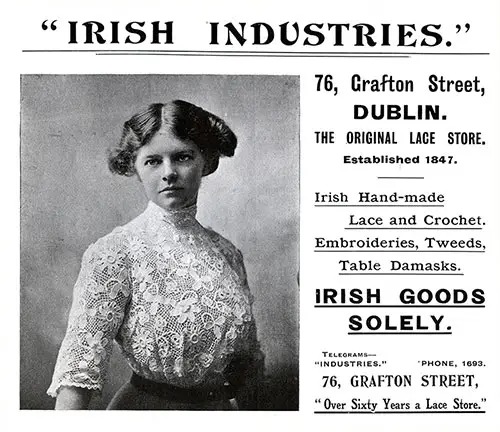 Irish Industries Advertisement from 1910