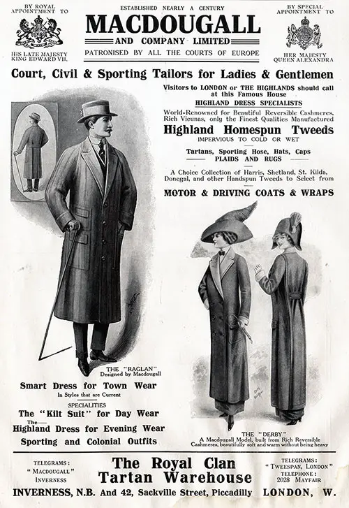 MacDougall - Court, Civil & Sporting Tailors for Ladies & Gentlemen