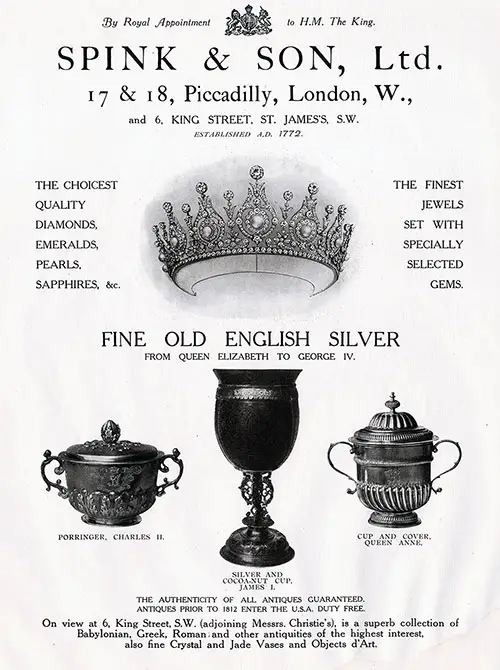 Spink & Son Fine Old English Silver