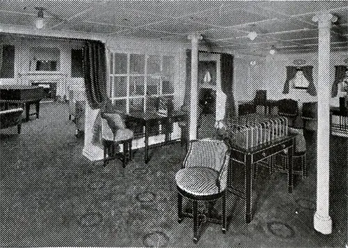 First Class Writing Room on the RMS Caronia.