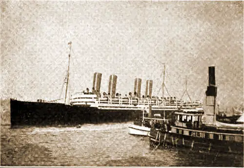 The SS Kaiser Wilhelm II Departs from Her New York Pier.