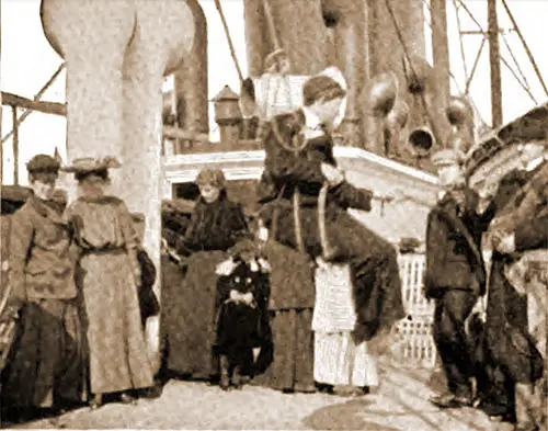 Anyone for a Game of Rope Tag? Passengers Playing this Game on the Deck of a German Ocean Liner.