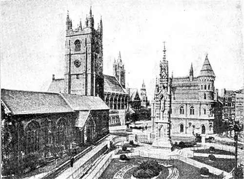 Group of Public Edifices in Modern Plymouth, England.