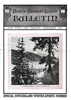 Front Page, North German Lloyd Bulletin, Volume 11, No. 6, December 1911.