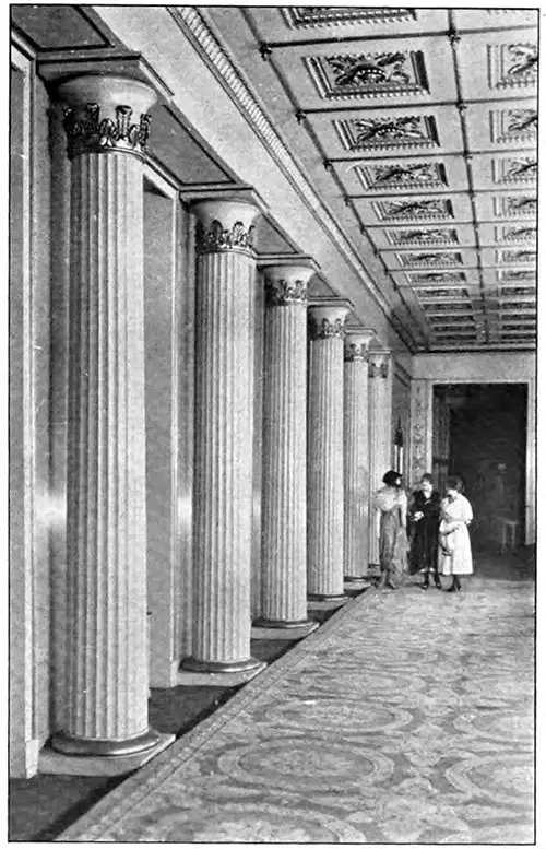 Colonnade in Lounge of the Homeric.