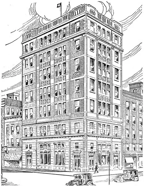 The Scandinavian-American Line's New Building at 27 Whitehall Street, New York.