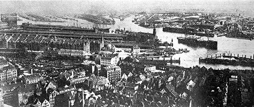 View of the Port of Antwerp from an Airplane in 1921.