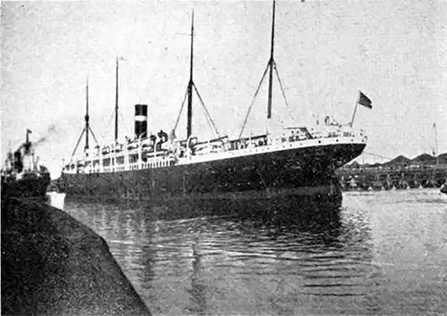 Red Star Liner Gothland Entering Rovers Sluice, Antwerp circa 1921.