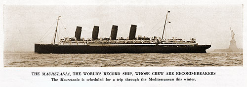 The Mauretania, The World's Record Ship.