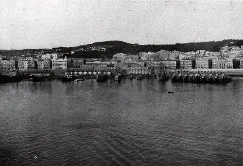 Scene of Algiers Harbor. The Cunarder Magazine, February 1925.