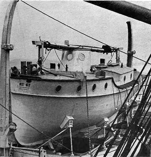 The SS Leviathan Carries Non-Capsizable Motor Lifeboats Equipped with Wireless.