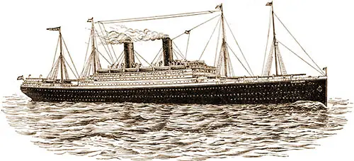 The Steamships Cleveland and Cincinnati of the Hamburg-American Line.