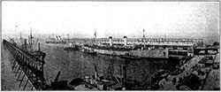 View of the piers at the Union Municipal Terminal, Army Supply Base, Norfolk.