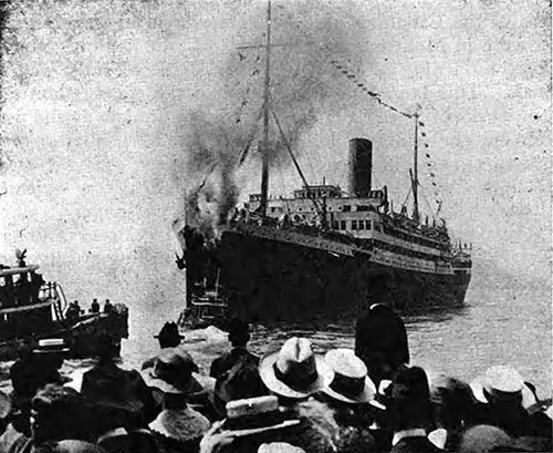 The SS Orbita Leaving Pier 42, North River, on 21 May 1921 for Hamburg.