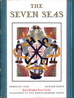 Front Cover of the Febrary 1932 - A Special European Events Number Issue of The Seven Seas Magazine