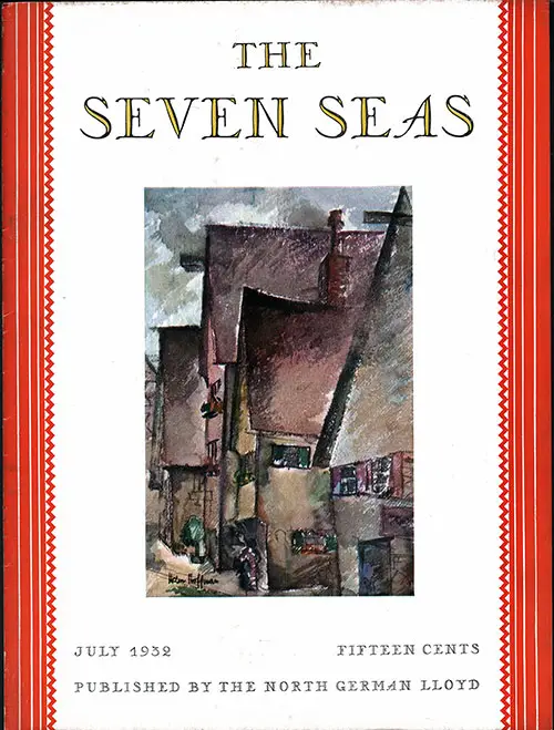 Front Cover, July 1932 Issue of The Seven Seas Magazine, Published by the North German Lloyd.