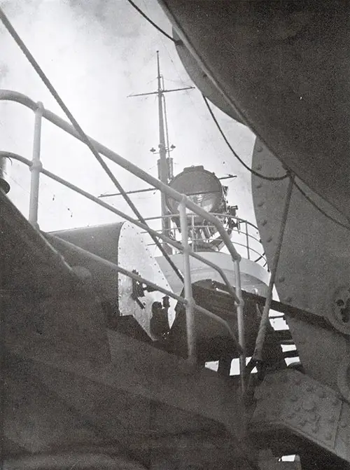 View of the Crows Nest on the SS Bremen