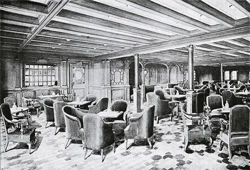 Fig. 117: Second Class Smoking Room on the RMS Titanic.