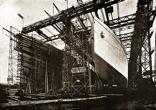 Fig. 34: The Titanic and Olympic on the Stocks.