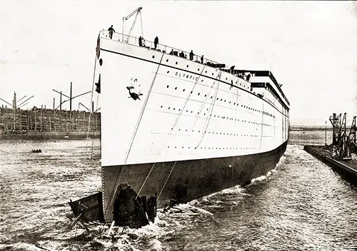 Fig. 40: The Launch of the Olympic - 20 October 1910.