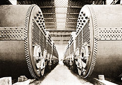 Firg. 45: Boilers Arranged in Messrs. Harland & Wolff's Works. To be Installed on the Olympic and Titanic.