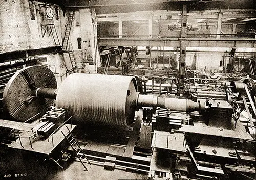 Fig. 56: Turbine Rotor in the Lathe.