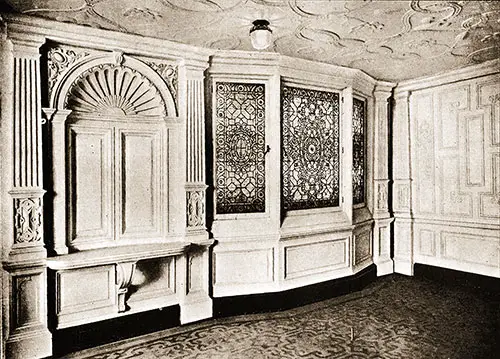 Fig. 75: Bay Window in First-Class Dining Saloon.