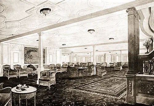 Fig. 77: First Class Receiption Room on the RMS Titanic.