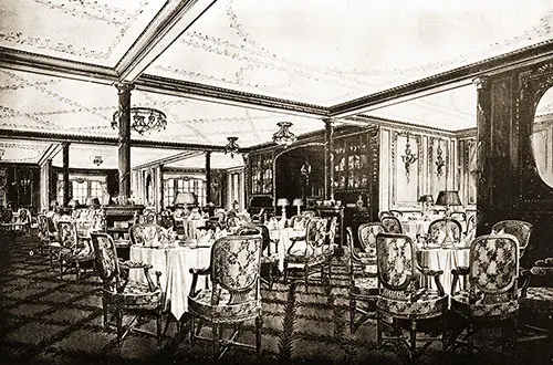 Fig. 78: First Class Restaurant on the RMS Titanic.