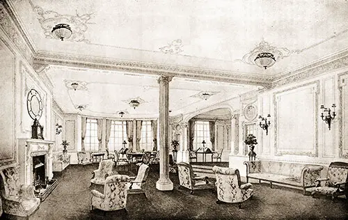 Fig. 81: First Class Reading and Writing Room on the RMS Titanic.